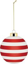"Alessi Delight NZ04 4" - rankomis pūstos stiklo kalėdinės puošmenos, kurių skersmuo 9 cm, raudonos, baltos, auksinės spalvos