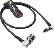 "Alvin's Cables" "Micro BNC to BNC" kabelis 12G-SDI didelės spartos 4K UHD vaizdo koaksialinis kabelis, 75 omų itin minkštas, skirtas "Blackmagic Video Assist" 5 colių monitoriui, stačiu kampu, 50 cm