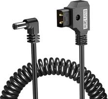 "Alvin's Cables" Anton Bauer D-Tap to DC 2.1 12v dešiniojo kampo suvyniotas maitinimo kabelis, skirtas KiPRO LCD monitoriams