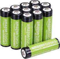 "Amazon Basics" 12 pakuočių AA NiMH įkraunamų maitinimo baterijų 2000 mAh 1,2 V iki 1000 kartų įkraunamos iš anksto įkrautos