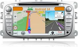 "Android 14" automobilinis radijas "Ford Focus/Mondeo/S-Max/Connect" (2008-2011 m.) Radijas su GPS Navi-CarPlay/Android Car/Bluetooth 5.0/DAB/USB/WiFi/4G/Mirrorlink su kamera + Canbus + MIC-2 DIN IPS 7 colių