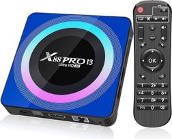 "Android" TV dėžutė 13.0, X88PRO "Android" dėžutė 2GB 16GB keturių branduolių 64bit, Soporte BT5.0 2.4G / 5G Dual-Band WIFI6 4/6/8K "Android" TV dėžutė 2024