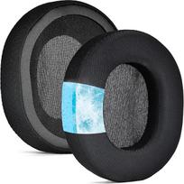 "Arctis 3/5 / 7/9" atsarginės juodos spalvos medžiaginės ausų pagalvėlės, suderinamos su "SteelSeries Arctis 3" / "Arctis 5" / "Arctis 7" / "Arctis 9" / "Arctis 1" / "Arctis Pro" belaidėmis žaidimų ausinėmis (juodos spalvos, aušinimo gelis)