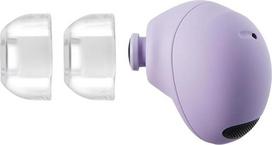 "AZLA SednaEarfit Crystal", skirti "Galaxy Buds 2 Pro" - belaidžiai ausų kištukai - triukšmą slopinantys pakaitiniai antgaliai - 2 poros (Clear Pearl, L)