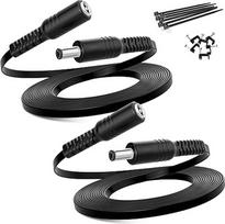 "Basesailor" nuolatinės srovės prailginimo kabelis, 9 m, 2 vnt., 5,5 mm x 2,1 mm maitinimo šaltinio prailginimo plokščias kabelis, moteriškos ir vyriškos jungties, apsaugos kamerų, IP tinklo kamerų, "TP Link Tapo C200", C520WS, C510W maitinimo kabelis