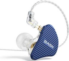 "BASN Mix-PD" 2 kontaktų vidinis ausinių monitorius, 1 planarinis garsiakalbis + 1 dinaminis garsiakalbis, "Hi-Fi IEM" ausinės su CNC metaliniu dangteliu, laidinis 0,78 mm, 2 kontaktų nuimamas laidas muzikantams, mėlynos spalvos