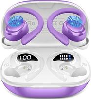 "Bluetooth 5.4" ausinės Sportas, 2026 Naujos 6D stereo ausinės belaidės "Bluetooth" ausinės su 4 ENC mikrofonu / 50H triukšmą slopinančiomis ausinėmis, virš ausų esančios sportinės ausinės su ausų kabliukais, atsparios vandeniui IP7