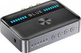 "Bluetooth" 5.3 siųstuvo imtuvas, "Bluetooth" adapterio stereosistema su NFC kelių taškų garsumo valdymo apėjimu, 2 in 1 "Bluetooth" siųstuvo imtuvas, "Bluetooth HiFi" garso adapterio imtuvas televizoriui, automobiliui
