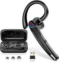 "Bluetooth" ausinės V5.4, belaidis laisvų ausinių telefonas su dvigubu mikrofonu CVC 8.0/ENC, APTX, nutildymas Dviejų gervių jungtis Ausinės Handy, 115 Stand, USB adapteris Laisvų ausinių ausinės su dėže verslui ir vairuotojams