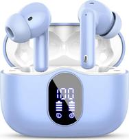 "Bluetooth" ausinės, belaidės "Bluetooth" 5.3 sporto ausinės su 4 mikrofonais, 40 valandų atkūrimo laikas, LED ekranas, ENC triukšmo mažinimas, Hi-Fi stereo ausinės darbui ir studijoms