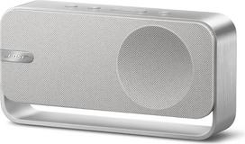 "Bose SoundLink Home Speaker", aukščiausios klasės, nešiojamasis ir belaidis "Bluetooth" garsiakalbis, iki 9 val. veikianti baterija, ryškiai sidabrinės spalvos