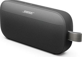 "Bose SoundLink Flex SE" nešiojamasis "Bluetooth" garsiakalbis (2 kartos), nešiojamasis lauko garsiakalbis, atsparus vandeniui ir dulkėms, su tikrovišku garsu, be mikrofono, iki 12 valandų veikianti baterija, juodas