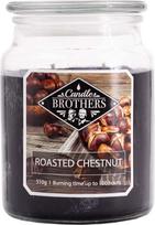 "Candle Brothers" didelė kvapioji žvakė stiklinėje, "Roasted Chestnut", dviejų dagčių žvakė stiklinėje, sandalmedžio kvapo žvakė, ilgai dega (100 val.), juodos spalvos žvakės (510 g)