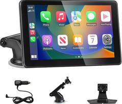 "Carplay" ekrano automobilinis radijas, 7 colių HD IPS "Android" automobilio ekranas, belaidis "Apple Carplay" ekranas su "Bluetooth 5.3", AUX, FM, palaiko "MirrorLink", "Airplay", GPS navigaciją, valdymą balsu