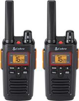 "Cobra RX380 Walkie Talkies" (2 vnt.) - įkraunamos PMR446 radijo stotelės laisvalaikiui ir komerciniams tikslams, 8 km diapazonas, IPX2 atsparumas vandeniui, juodos ir oranžinės spalvos