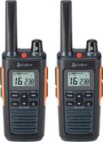 "Cobra RX680 Walkie Talkies" (2 vnt.) - įkraunamos PMR446 radijo stotelės laisvalaikiui ir verslui, didelio nuotolio, atsparios dulkėms ir purslams (IP54), juodos ir oranžinės spalvos