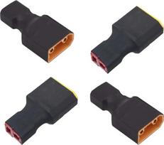 "Deans T" moteriškos lyties vyriškos lyties adapteris į XT90 vyriškos lyties adapterį, skirtą RC Lipo NiMH akumuliatoriaus įkrovikliui, 4 vnt.