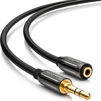 "Deleycon Premium HQ" stereofoninio garso kabelio adapterio ilgintuvas 0,5 m] - lizdas - juodas/baltas/metalo/aukso spalvos, juodas