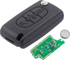 "Doo Engy Key" nuotolinio valdymo automobilio raktas 3 mygtukai Perdavimo blokas 433 MHz ID46 PCF7961 lustas su elektronine kortele Atsakiklio korpusas Frezavimo baterija C2 C3 C5 207 CC 307 SW 308 407
