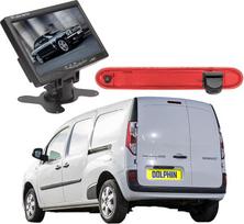 "Dolphin Automotive" stabdžių žibintų galinio vaizdo kamera, skirta "Renault Kangoo 2007-2021" (kamera su 7 colių prietaisų skydelio monitoriumi)