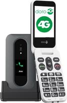 "Doro" - "Leva L30" - mobilusis telefonas senjorams - 4G sulankstomas mobilusis telefonas be sutarties - išorinis ekranas - HD garso kokybė - fotoaparatas - avarinis mygtukas su GPS - įskaitant įkrovimo stotelę - juoda/balta