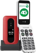 "Doro" - "Leva L30" - mobilusis telefonas senjorams - 4G sulankstomas mobilusis telefonas be sutarties - išorinis ekranas - HD garso kokybė - fotoaparatas - avarinis mygtukas su GPS - įskaitant įkrovimo stotelę - raudona/balta