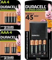 "Duracell" 45 minučių trukmės įkroviklis su 6 x AA ir 6 x AAA baterijomis