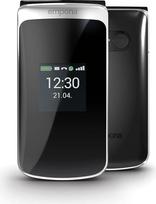 "Emporia TOUCHsmart.2 New Edition", 4G mobilusis telefonas senjorams, "WhatsApp" ir pranešimų programėlei skirtas mygtukas, didelis garsumas, 3,25 colio spalvotas ekranas, įkrovimo stotelė, juodas (Italija)