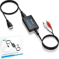 "eSynic" profesionalus 192 kHz eARC ARC garso ištraukiklis ARC HDMI ir 3,5 mm/RCA garso ištraukiklis, palaikantis CEC funkciją su HDMI/3,5 RCA kabeliu, skirtas HDTV ir laidinėms ausinėms
