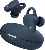 "Fresh 'n Rebel Twins Rush", "Bluetooth" sportinės ausinės su hibridinėmis aktyvaus triukšmo slopinimo ausinėmis, aplinkos garso režimas, IP57 atsparumas dulkėms ir vandeniui, įmontuotas mikrofonas, valdymas mygtukais (plieninė mėlyna)