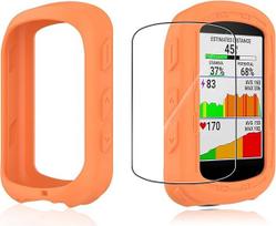 "Garmin Edge 540" dviračių kompiuterio dėklas, yystao silikoninis apsauginis dėklas, suderinamas su "Garmin Edge 840", su minkštu TPU ekrano apsauga, atsparus smūgiams, dulkėms, vandeniui, oranžinis