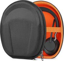 "Geekria Shield Case" dėklas, suderinamas su "Jabra Elite45h", "Evolve275", "Evolve265", "Evolve255", "Evolve250", "Evolve230", pakaitinis kietas apsauginis dėklas, kelioninis dėklas su kabelio laikymo vieta (juodas)