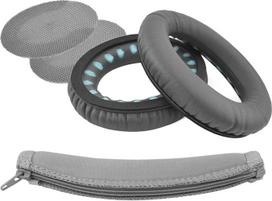 "Geekria" ausinių pagalvėlės ir galvos juostos dangtelis, skirtas "Bose SoundTrue Around-Ear Style" ausinėms, AE2, AE2i, AE2w ausinių atsarginėms ausinių pagalvėlėms / ausų kaušeliams / pagalvėlėms / ausinių pagalvėlių remonto dalims (tamsiai pilka)