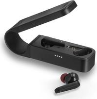 "Hama Spirit" kišeninės "Bluetooth" ausinės (vidinės ausinės su mikrofonu, tikros belaidės ausinės su įkrovimo stotele, ypač šviesios, veikia 30 valandų, belaidės ausinės su balso valdymu) Juodos spalvos