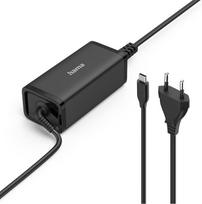 "Hama" USB C maitinimo šaltinis 100 W (universalus nešiojamiesiems kompiuteriams, "MacBook", planšetiniams kompiuteriams, išmaniesiems telefonams, maitinimo blokams, konsolėms, GaN įkrovikliui, Power Delivery 3.0, 5-20 V, USB C kištukas, idealiai tinka ka