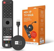 "HD+ IP TV Stick" - "TV Stick", kuris visada pradeda tiesiogiai transliuoti tiesioginę televiziją | Žiūrėkite televiziją be palydovo ar kabelio per internetą | Prieiga prie medijos bibliotekų ir programėlių | Pridedama 3 mėnesių "HD+