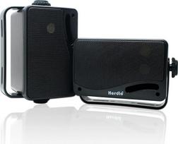 "Herdio" 3,5 colio "Bluetooth" lauko garsiakalbis "Marine Speaker" 3 krypčių 200 W laidinis vandeniui atsparus oro sąlygoms, skirtas lauko vidaus patalpoms, sodo terasoms, kemperiams, valtims, kiemo restoranams (juodas)