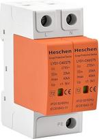 "Heschen" apsaugos nuo viršįtampių įtaisas, LYD1-C40/275, 2P 275V 20KA ugniai atsparus žemos įtampos ribotuvas, 35 mm DIN bėgelis