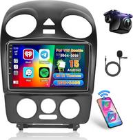 "Hikity" 2+64G "Android 15" automobilinis radijas "VW Beetle 2004-2010" su belaidžiu "Carplay" "Android" automobiliu, 9 colių jutiklinis ekranas "Android" radijas su "Bluetooth" GPS "WiFi" EQ FM RDS Mirror Link SWC MIC atbulinės eigos kamera