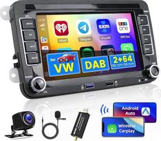 "Hikity" DAB/DAB+ 2G + 64G Android 13 automobilinis radijas VW Golf 5 Golf 6 Touran EOS su belaidžiu Carplay Android Car 7 colių ekrano automobilinis radijas su GPS WiFi Bluetooth FM RDS HI-FI MIC atbulinės eigos kamera