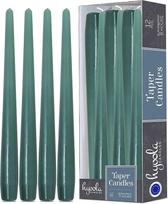 "Hyoola Taper Candles" - 25 cm šalavijo žalumo žalios spalvos stalinės žvakės - ilgai dega 8 valandas - 12 vnt.