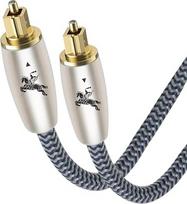 "Impeto" optinis skaitmeninis garso kabelis, optinis garso kabelis, "Toslink" kabelis, "Audiophile", 24 K paauksuota jungtis, šviesolaidinis kabelis, skirtas garso kolonėlėms, stereo, namų kinui, PS4, "Xbox" 1 m