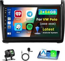 "Inefala Android 15" automobilinis radijo imtuvas "Volkswagen VW Polo 5 2010-2017" su belaidžiu "CarPlay" "Android Car 2+64G", 9 colių ekranas Palaiko DSP 28UI FM RDS GPS Bluetooth WiFi SWC AHD atbulinės eigos kamera