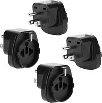 "Intirilife" 4 x lizdo adapteris, maitinimo adapteris, kelioninis kištukas, juodas, Lizdo adapteris