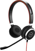 "Jabra Evolve 40 UC Stereo Headset" - "Unified Communications" ausinės "VoIP" programiniam telefonui su pasyviu triukšmo slopinimu - 3,5 mm lizdas - juodos spalvos