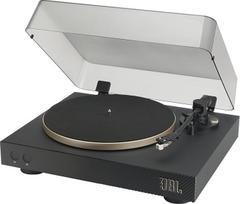"JBL Spinner BT" - aukštos kokybės vinilinių plokštelių grotuvas su "Bluetooth" ir "aptXTM HD" - juodos ir auksinės spalvos