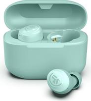 "JLab Go Air Pop+" ausinės į ausis, belaidės "Bluetooth" ausinės, tikros belaidės ausinės, 35+ valandų trukmės ausinės, belaidės ausinės, ausinės su mikrofonu, USB-C įkrovimo dėžutė, dviguba jungtis, EQ3 garsas, mėtų žalia