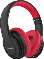 "JoySpark" "Bluetooth" ausinės vaikams, vaikiškos ausinės per ausis su 85/94 dB garsumo riba, 60 valandų veikimo laikas, "Bluetooth 5.3", įmontuotas mikrofonas (juodos spalvos)