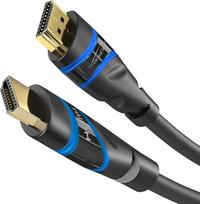 "KabelDirekt" - "Ultra HD" didelės spartos HDMI kabelis - palaiko 120 Hz 4K UHD raišką, "Dolby Vision", HDR10 ir tinka PS4, XBOX - 1 metro ilgio