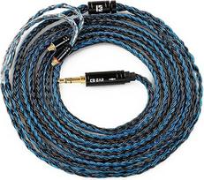 "Keephifi MMCX" IEM kabelis Ausinių kabelis 2 metrų ilgio ausinių kabelis Kbear ST16 Plus 16 branduolių 2 metrų sidabru padengtas atnaujinimo ausinių prailginimo kabelis su 3,5 mm paauksuotu kištuku, skirtas KZ ZSNRRO ZS10 PRO